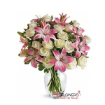Angles - Roses and Lilies Vase 8424
